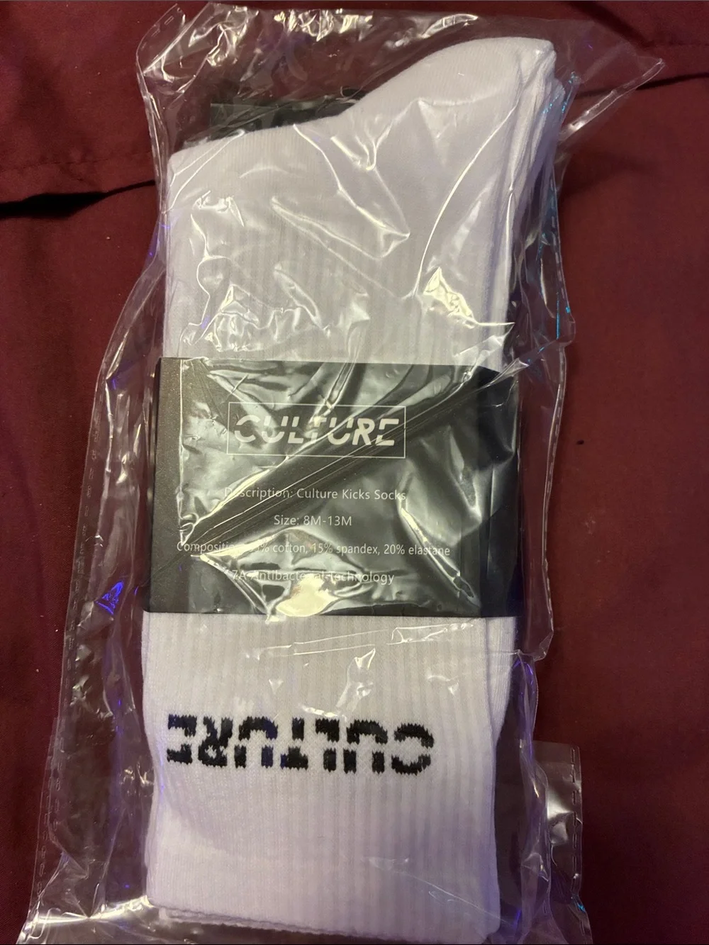 CULTURE White Athletic Crew Socks for Men - Cushioned Support